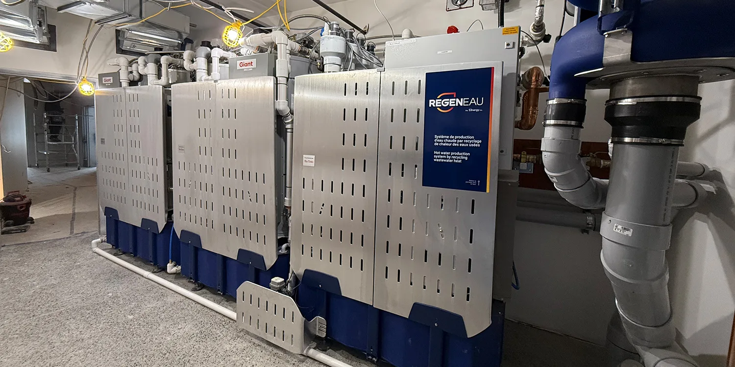 RegenEAU has developed a way of harvesting thermal energy from wastewater. 